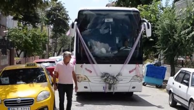 Yolcu otobüsünü gelin arabası yaptı - KIRKLARELİ