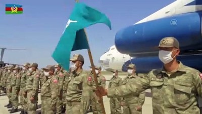 hava kuvvetleri - Azerbaycan'la ortak tatbikata katılacak Türk askerleri Bakü'ye geldi Videosu