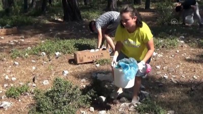 cevre temizligi - Mersinli gençler, mesire alanlarından bir saatte 1,5 ton çöp topladı Videosu