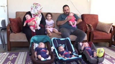Suudi Arabistan'dan getirilen beşiz sahibi aile çifte bayram yaşayacak - HATAY