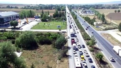 trafik denetimi - Bayram tatili trafiğine 'drone' ile denetim - ESKİŞEHİR Videosu