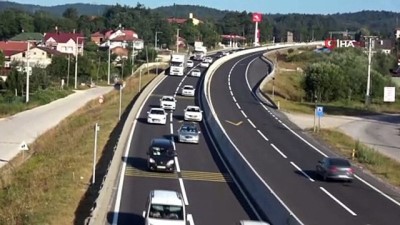 bayram trafigi -  Bolu’da bayram trafiği yoğunluğu başladı Videosu