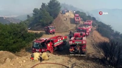  İzmir Balçova’daki orman yangını devam ediyor