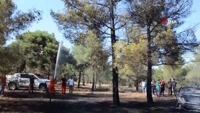 ormana -  Lüks otomobil ormanlık alanda alev alev yandı Videosu