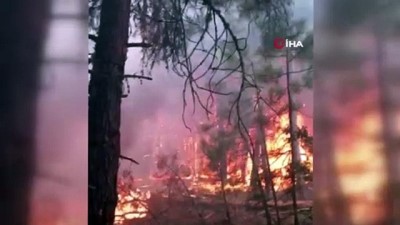  Yenice orman yangınına ağır iş makineleriyle müdahale ediliyor