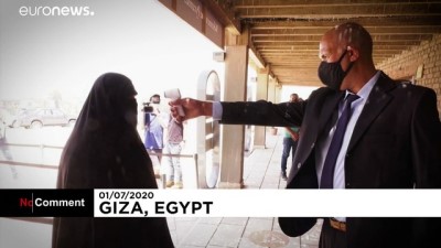 euro - Mısır'ın Giza Piramitleri, Covid-19 salgınında 3 ay kapalı kaldıktan sonra yeniden ziyarete açıldı Videosu