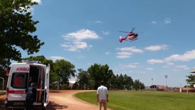 helikopter - Ambulans helikopter, boğulma tehlikesi geçiren genç için havalandı - EDİRNE Videosu