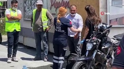 ilk mudahale -  Beyoğlu‘nda motosikletli sürücü otomobile çarptı: 2 yaralı Videosu