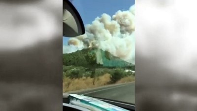 helikopter - Menderes'te orman yangını - İZMİR Videosu