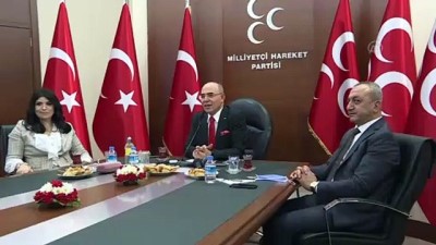 bayramlasma - Siyasi partiler video konferans aracılığıyla bayramlaştı - MHP-ANAP - ANKARA Videosu