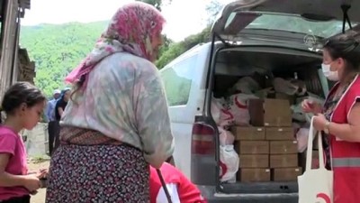 Türk Kızılay ekiplerinden 65 yaş üstü vatandaşlara gıda kolisi yardımı - KASTAMONU