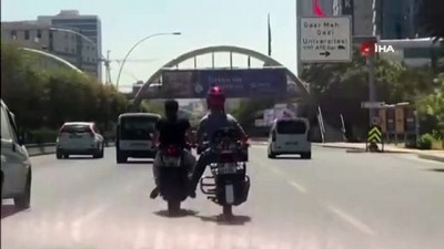  - Başkent'te motosikletli magandalar tehlike saçtı