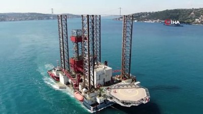 kiyi emniyeti -  Dev petrol platformu İstanbul Boğazı'ndan geçiyor Videosu
