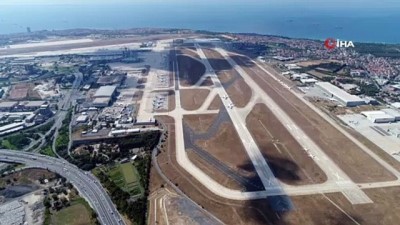 askeri ucak -  Seferler başlayınca Atatürk Havalimanı pistinde park eden uçaklar azaldı Videosu