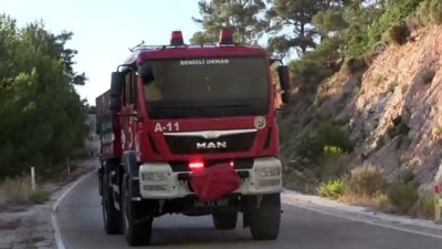 demirli - Çeşme'deki yangını söndürme çalışmaları sürüyor - İZMİR Videosu