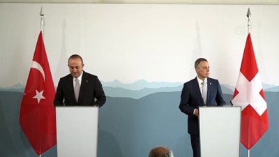 ticaret anlasmasi - İsviçre Dışişleri Bakanı Cassis, Çavuşoğlu ile ortak basın toplantısında konuştu - BERN Videosu