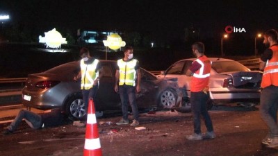 trafik yogunlugu -  TEM’de zincirleme trafik kazası: 2 yaralı Videosu