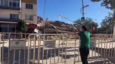 hasarli bina - Ağır hasarlı bina yıkım esnasında çöktü - MALATYA Videosu