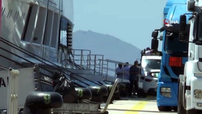 yakit tankeri -  Bodrum’a gelen 2 milyar dolarlık yat, 3,5 milyon liralık yakıt aldı Videosu