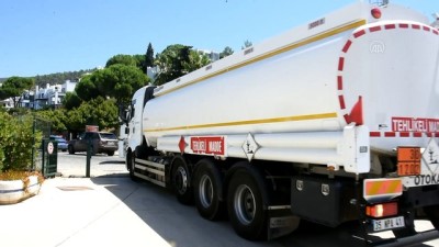 Bodrum'a gelen mega yat 'Scheherazade'ye 15 tankerle 460 bin litre yakıt ikmali - MUĞLA