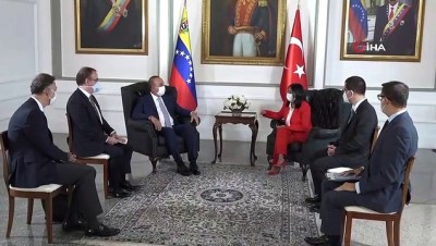  - Bakan Çavuşoğlu, Venezuela Cumhurbaşkanı Başyardımcısı Rodriguez ile görüştü