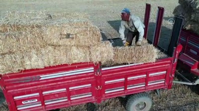 hava sicakligi - (DRONE) Konya Ovası'nda balya işçilerinin zorlu ekmek mücadelesi - KONYA Videosu