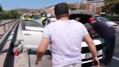 eve donus -  Seyir halinde tutuşan otomobil kullanılamaz hale geldi Videosu