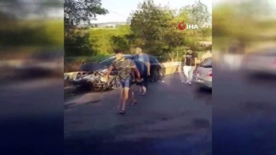  Silivri’de zincirleme trafik kazası: 18 yaralı