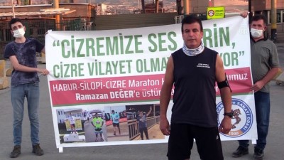 sivil toplum - Spora dikkati çekmek için 50 kilometrelik yolu 6 saatte koştu - ŞIRNAK Videosu