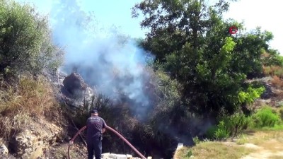 itfaiye araci -  Alanya'da çıkan yangın yerleşim yerlerine sıçramadan söndürüldü Videosu