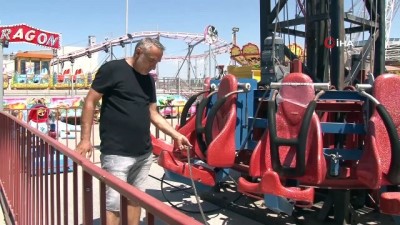 kiz cocugu -  İzmir'de lunapark oyuncağının halatı koptu: 3 yaralı Videosu