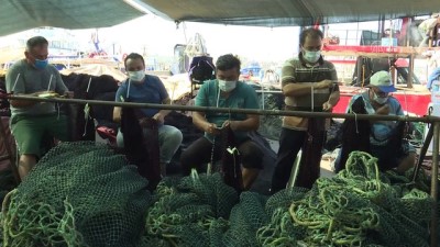bismillah - Egeli balıkçılar '1 Eylül' hazırlıklarını Kovid-19 tedbirleriyle sürdürüyor - İZMİR Videosu