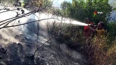 itfaiye araci -   Kayacı Vadisi'nde çıkan yangında 1 hektar ormanlık alan etkilendi Videosu