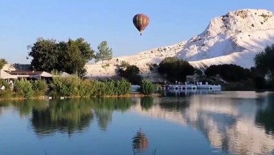 sicak hava balonu - Balonlar 'beyaz cennetin' üzerinde 162 gün sonra yeniden uçmaya başladı - DENİZLİ Videosu