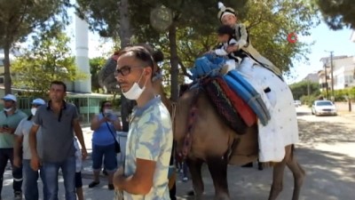 sunnet soleni -  Burhaniye'de 'Mehterli, develi' sünnet düğünü Videosu