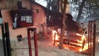 Kozan'daki orman yangını - Bazı evler tahliye edildi (3) - ADANA
