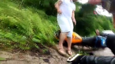 su kanali -  Motosiklet kazası sürücünün kaskındaki kameraya yansıdı Videosu