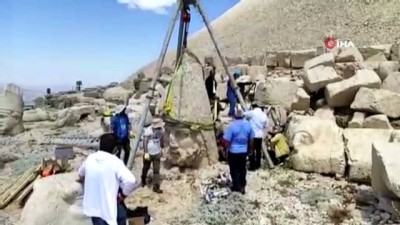 kar yigini -  Nemrut Dağı’ndaki 2060 yıllık heykel kurtarıldı Videosu