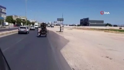 bisiklet -  Şanlıurfa'da motosiklet üzerinde 14 bisikletle yolculuk kamerada Videosu