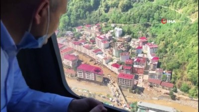 helikopter -  İçişleri Bakanı Süleyman Soylu Giresun'daki sel bölgesinde havadan incelemelerde bulundu Videosu