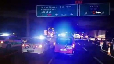 yol calismasi -  Kocaeli TEM Otoyolu’nda zincirleme trafik kazası: 3 ölü 4 yaralı Videosu