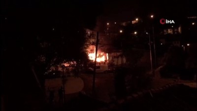 baros -  Aynı sokakta ikinci araç yangını Videosu