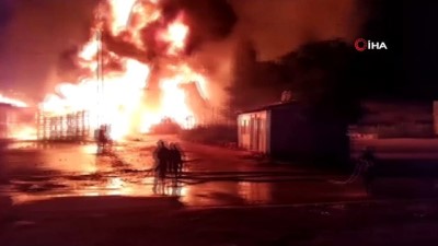 itfaiye araci -  Gaziantep’te palet fabrikasında yangın Videosu