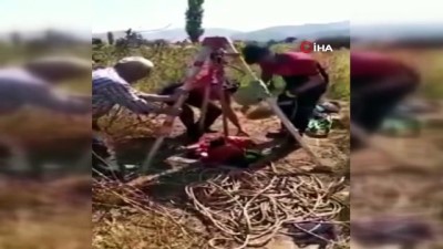 keci -  Kuyuya düşen keçiyi itfaiye ekipleri kurtardı Videosu