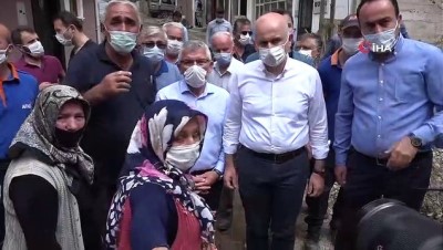 belden -  Ulaştırma Bakanı Karaismailoğlu, selin vurduğu Kovanlık ve Çaldağ beldelerinde incelemelerde bulundu Videosu