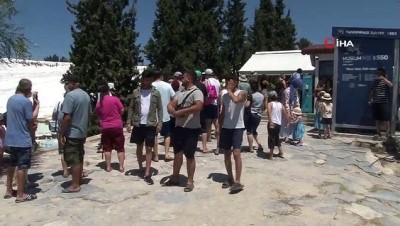 alabalik -  Bayramın son gününde de Pamukkale’de manzara değişmedi Videosu