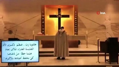 kacis -  - Beyrut’taki patlamada kilisede ayin yapan papazın kaçış anı kamerada Videosu
