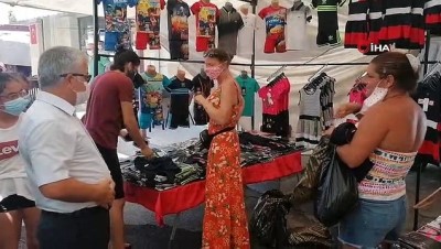 isaf -  Manavgat Kaymakamı Yiğit, maskelerini çene altında takan  İngiliz turistlere uyarı Videosu