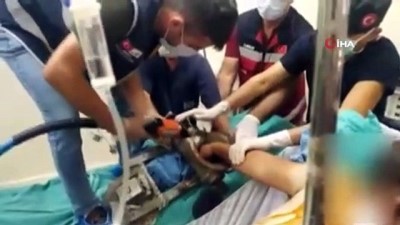  Eli salça makinasına sıkışan genç için doktorlar ve itfaiye seferber oldu