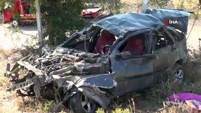 trafik canavari -  Bir aileyi trafik canavarı ayırdı...Amasya’da otomobil 50 metrelik uçurama yuvarlandı: 1 ölü, 2 yaralı Videosu
